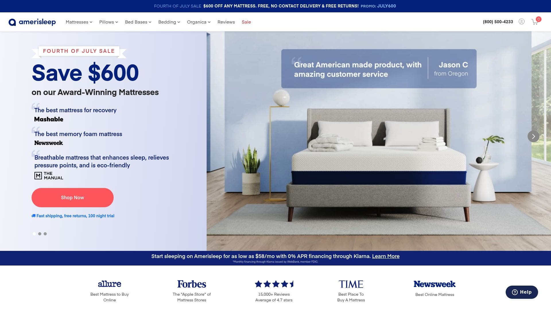 Amerisleep AS3 Hybrid featuring plant-based Bio-Pur memory foam and eco-friendly construction