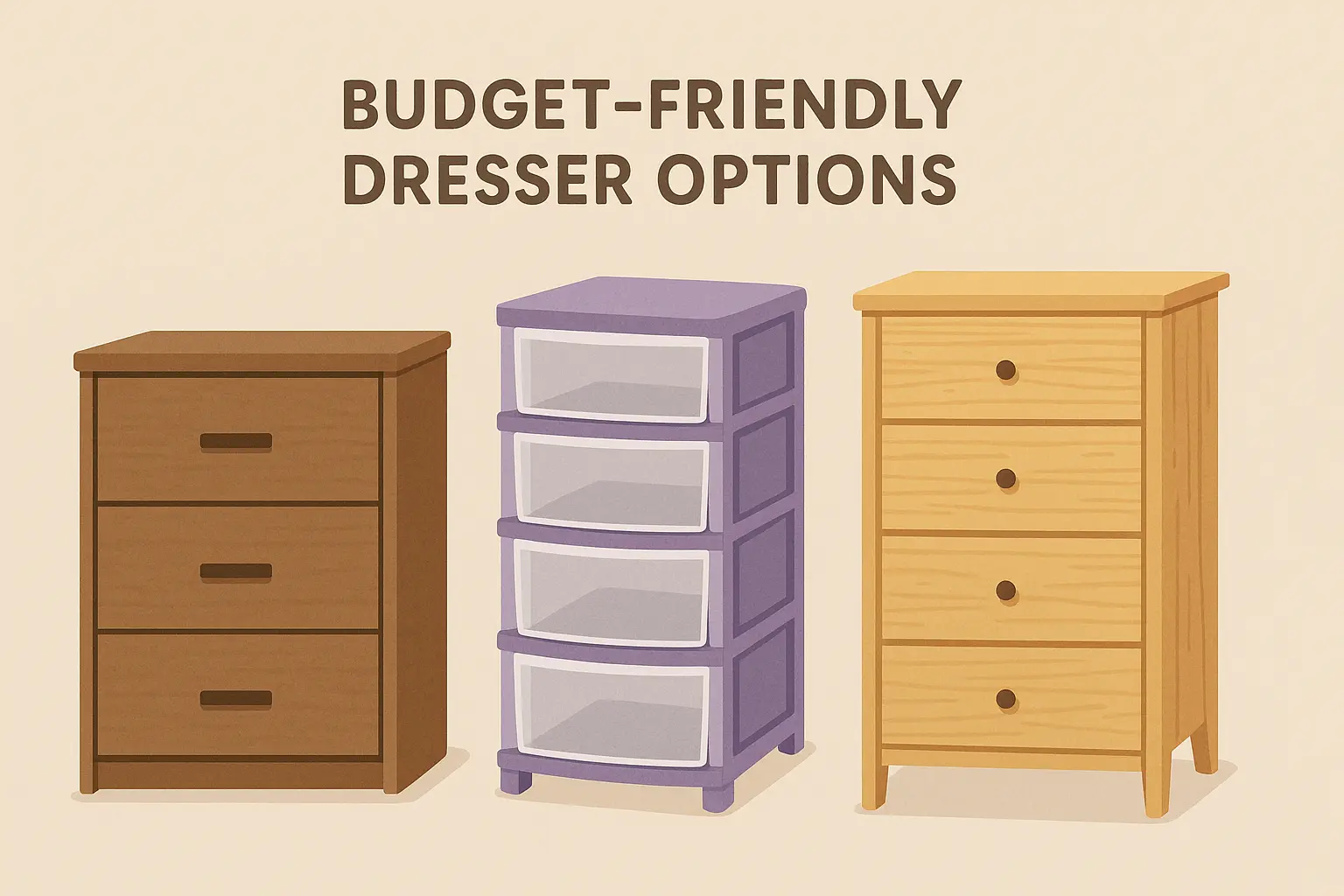 Budget-friendly laminate dresser