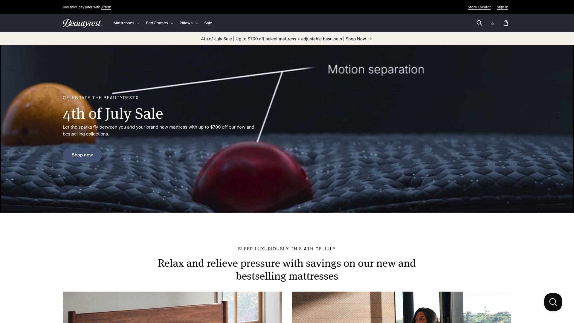 Screenshot of Beautyrest Black Series luxury mattress