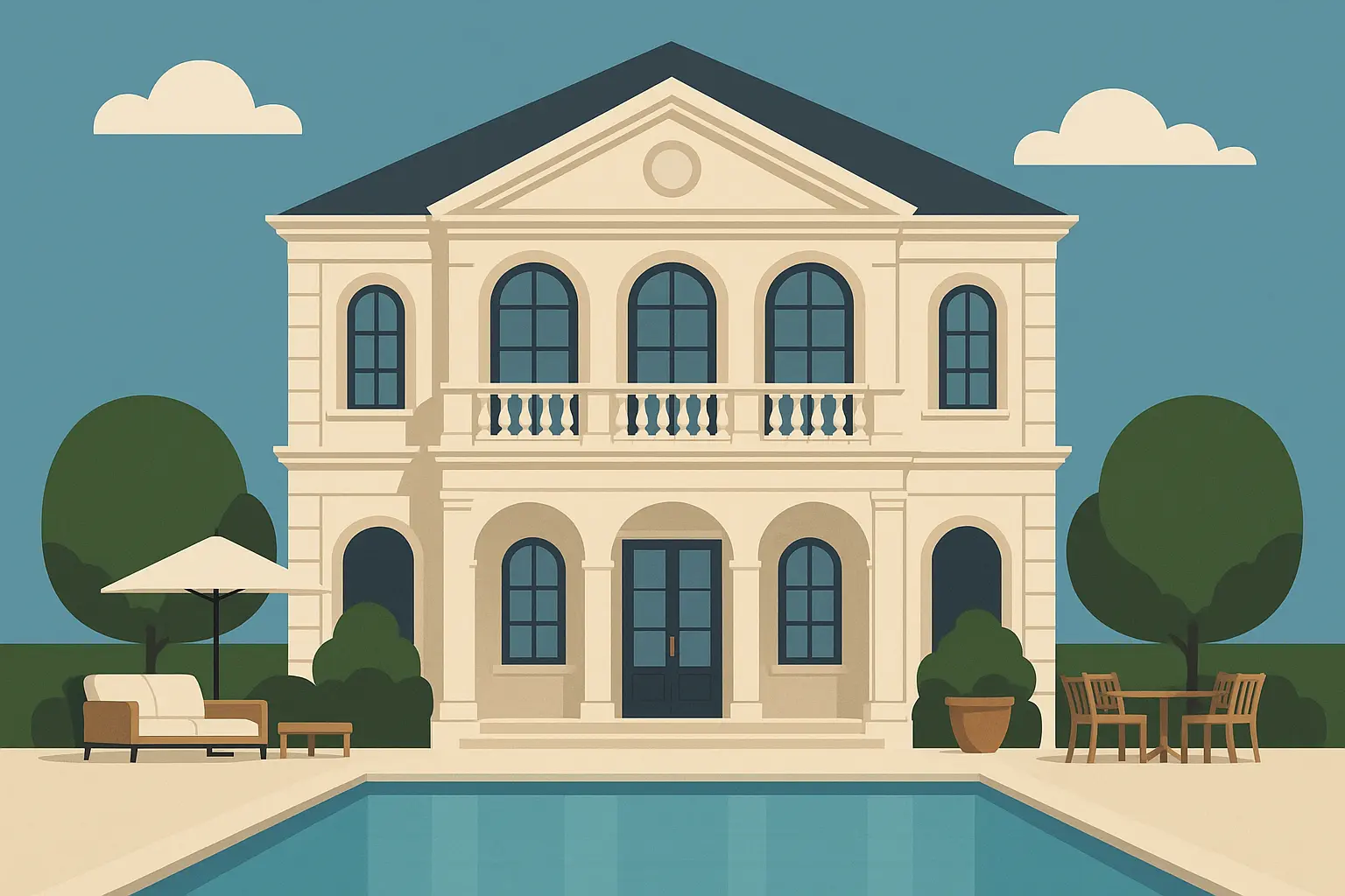 Luxury and high-end pool house options
