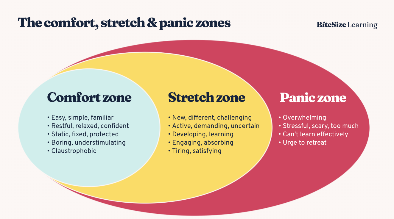 Navigating the 'comfort, stretch, and panic zones' at work ...