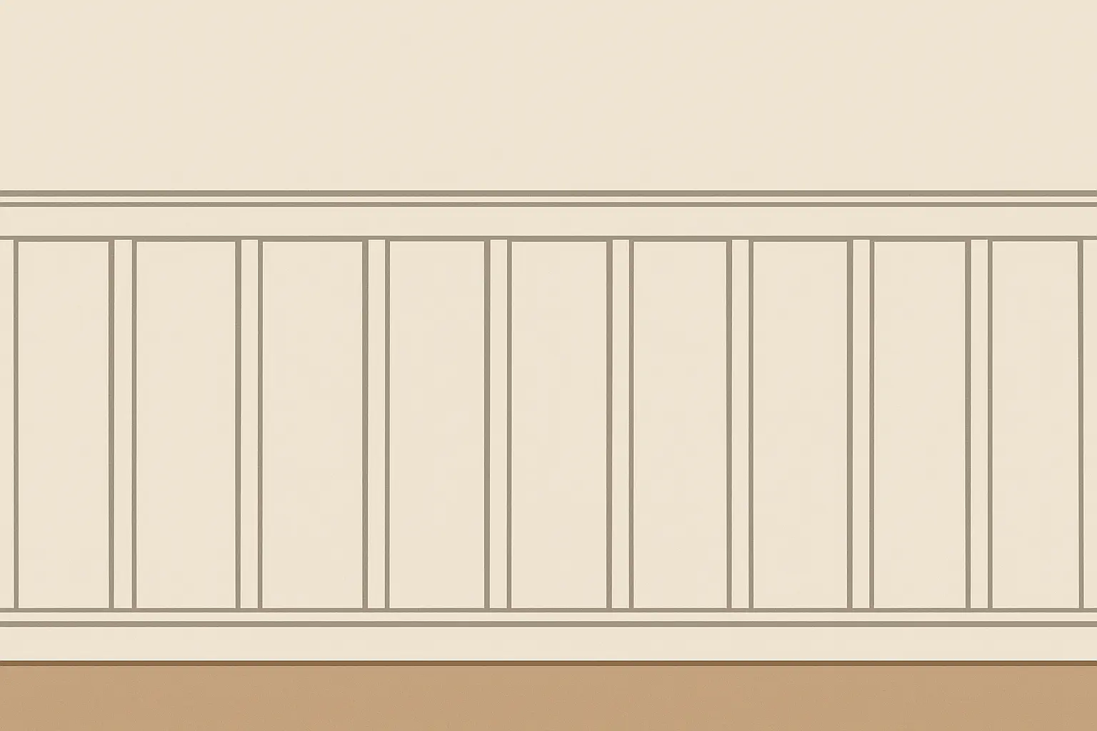 Board and batten half wall paneling in modern farmhouse style