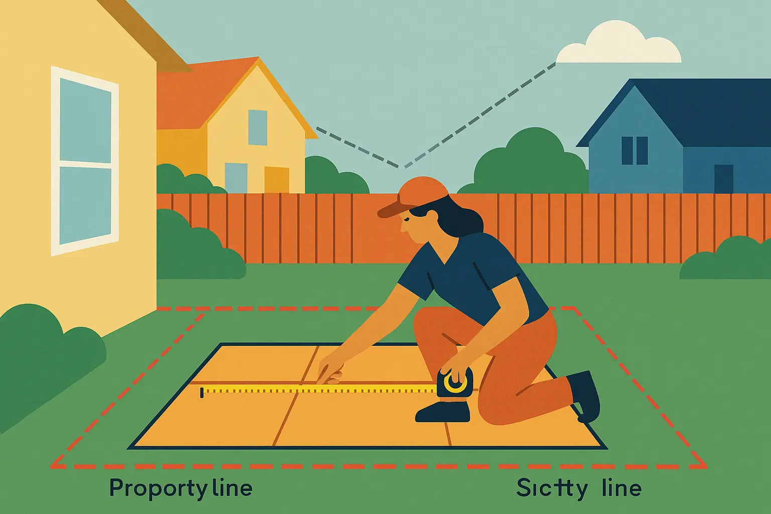 Modern patio with privacy screening solutions