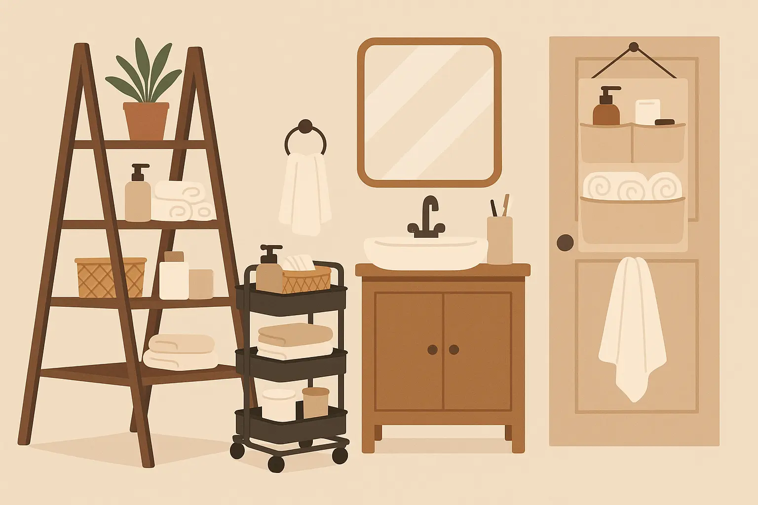 Creative bathroom storage solutions