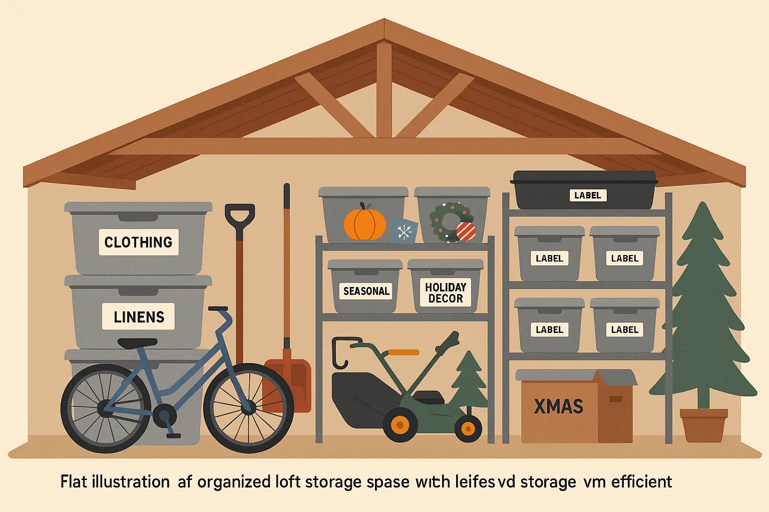 Seasonal storage and organization loft