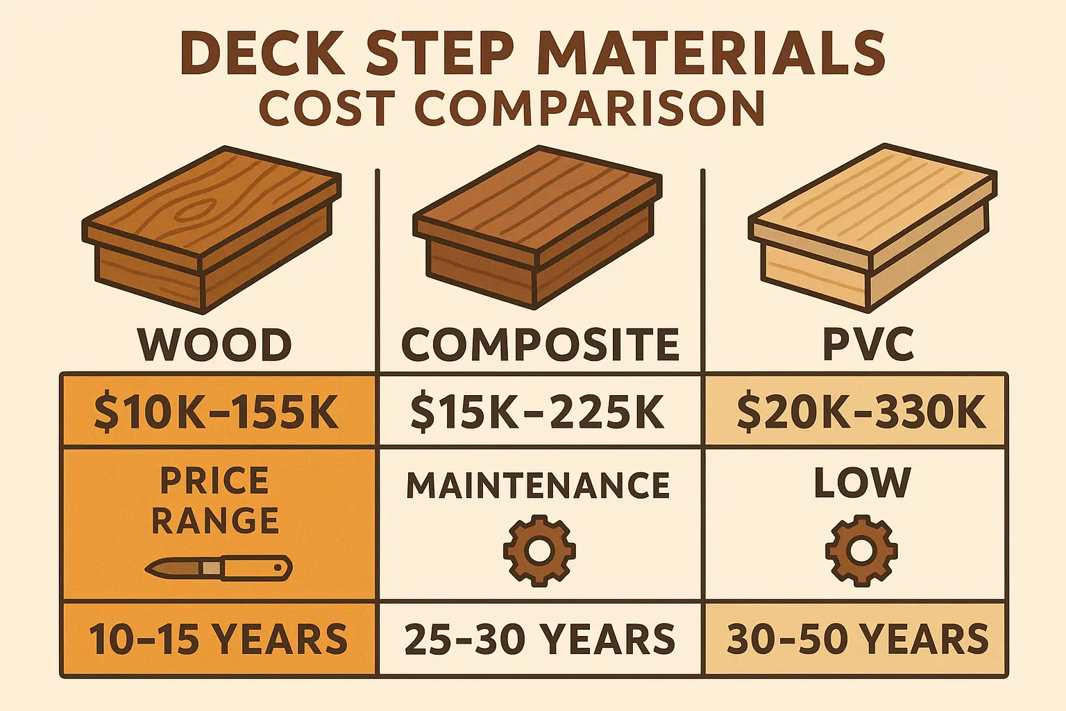Deck steps performance evaluation