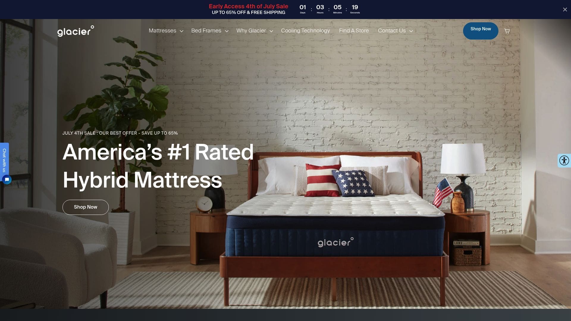 Glacier Apex Memory Foam Hybrid showcasing five-layer construction with copper-infused memory foam and pocketed coil system