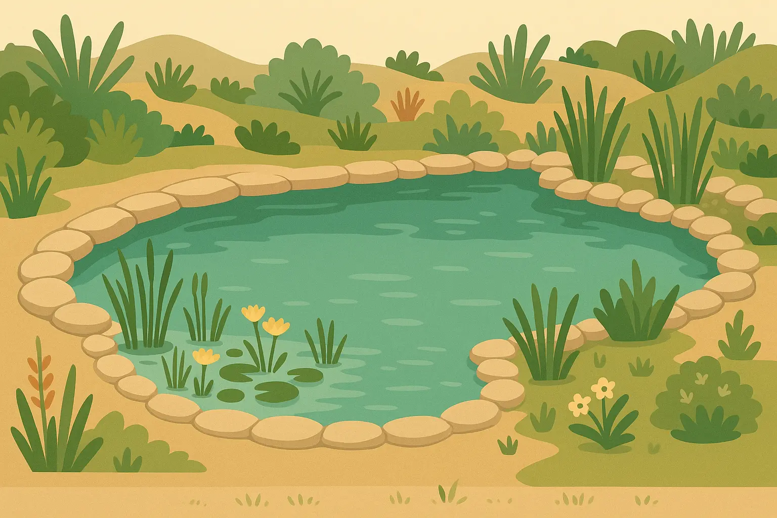 Natural swimming pool with plant filtration
