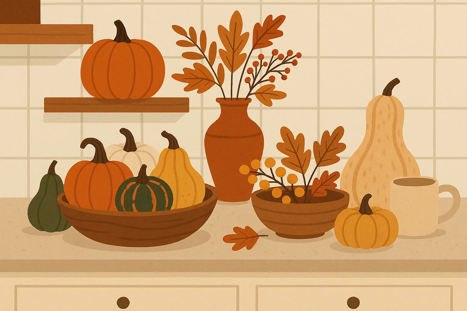 Kitchen counter vignettes