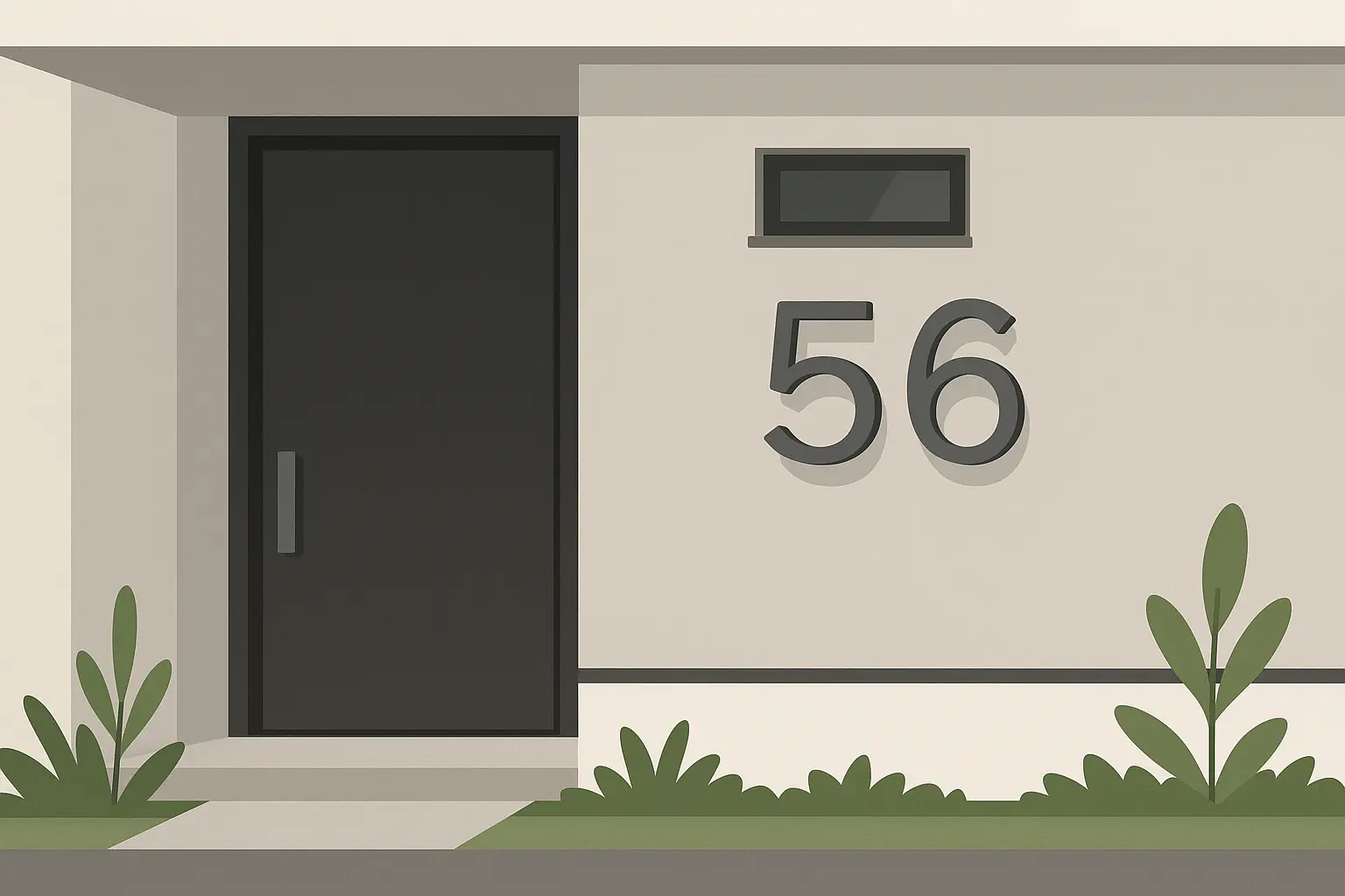 Modern minimalist house number designs