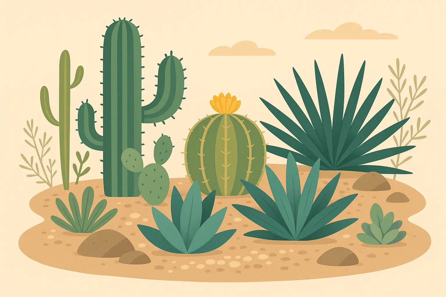xerophytic desert garden design