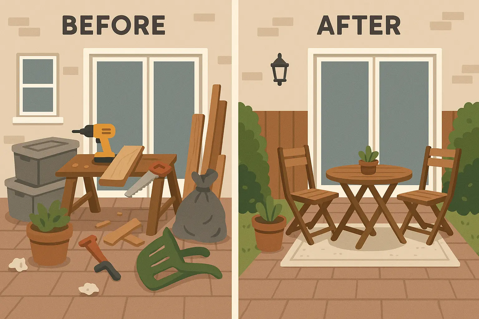 Small patio transformation results