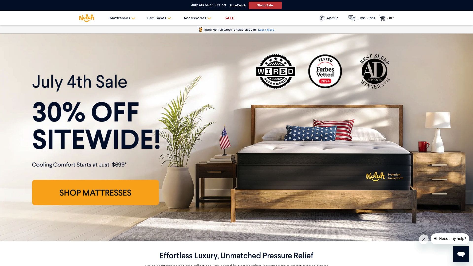 Nolah Evolution 15 mattress with proprietary AirFoam technology and 15-inch luxury profile