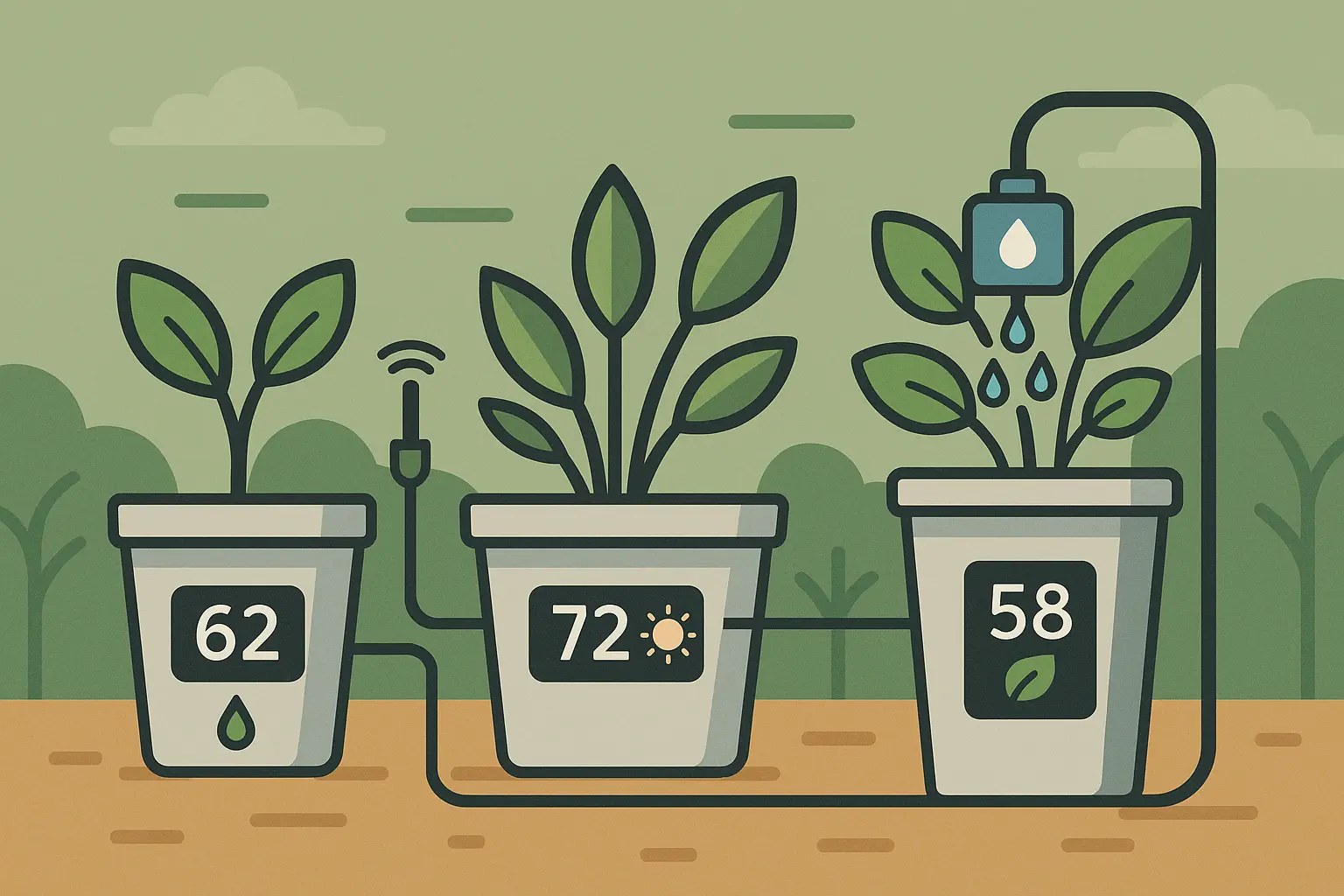 Smart technology and self-watering systems