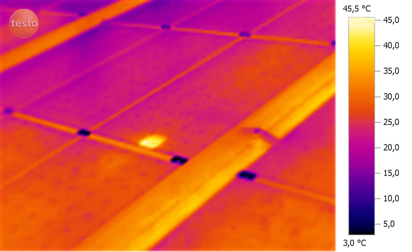 Thermal Imaging Solar Panel Hot Spots