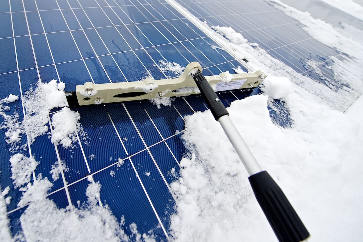 Snow Removal from Solar Panels