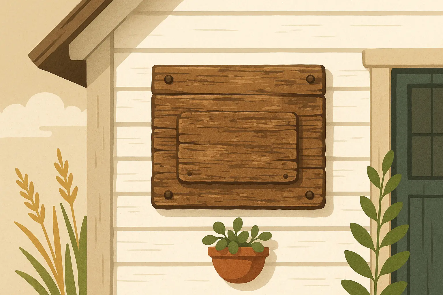 Rustic farmhouse house number ideas