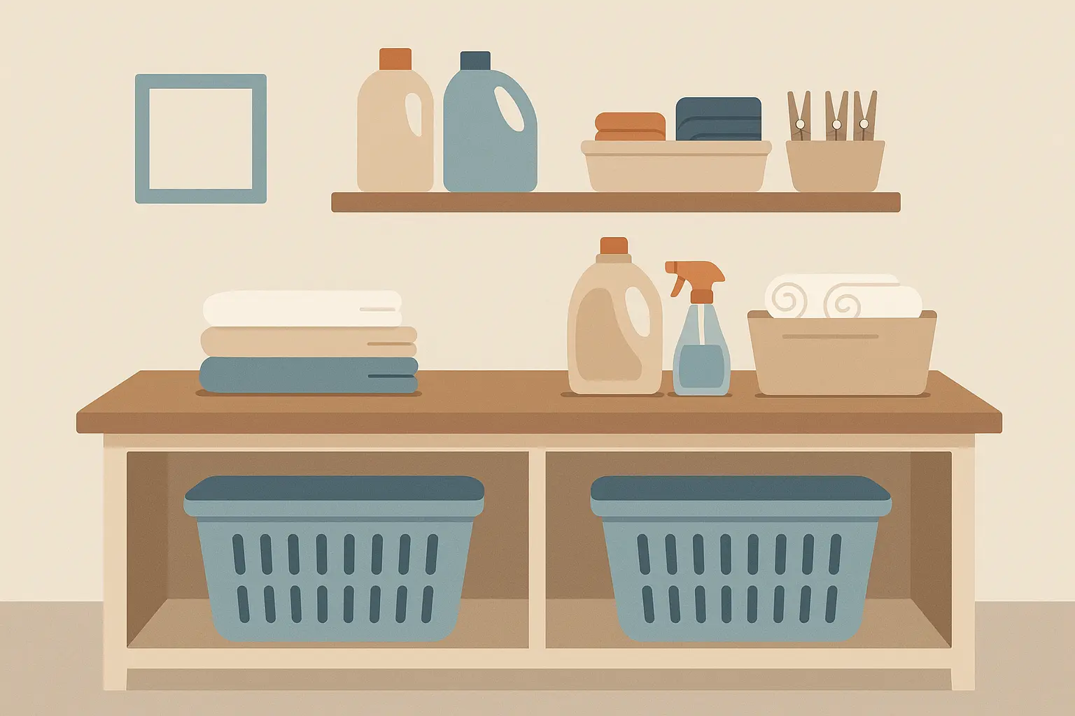 Dedicated folding station with storage