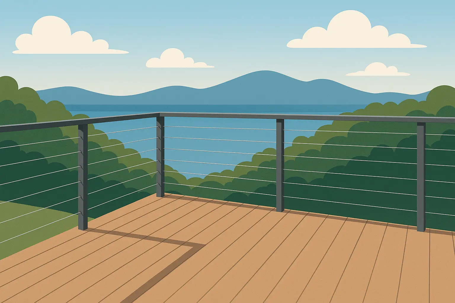 Stainless steel cable railing system
