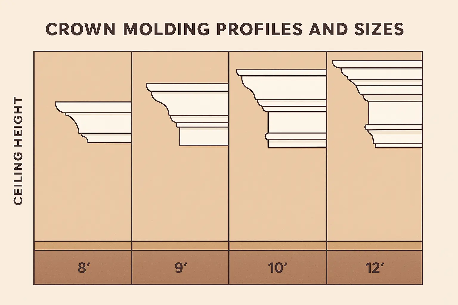 Modern crown molding installation