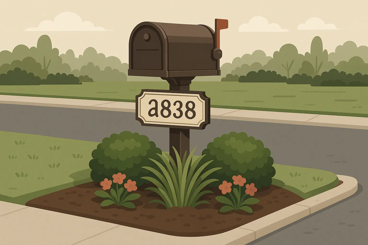 Mailbox and house number combinations