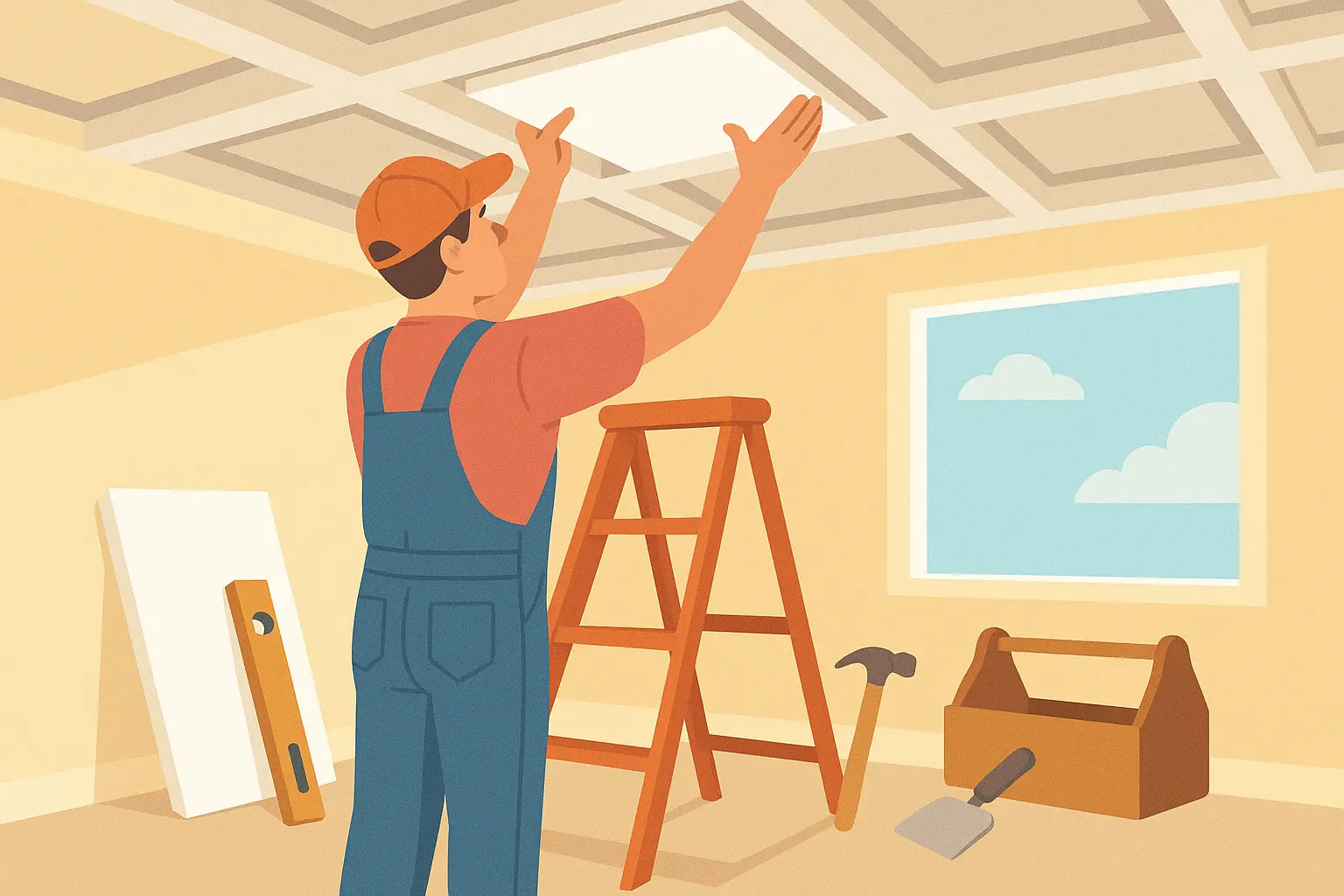 DIY coffered ceiling projects