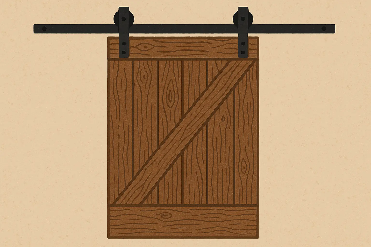 Barn door style sliding pantry door