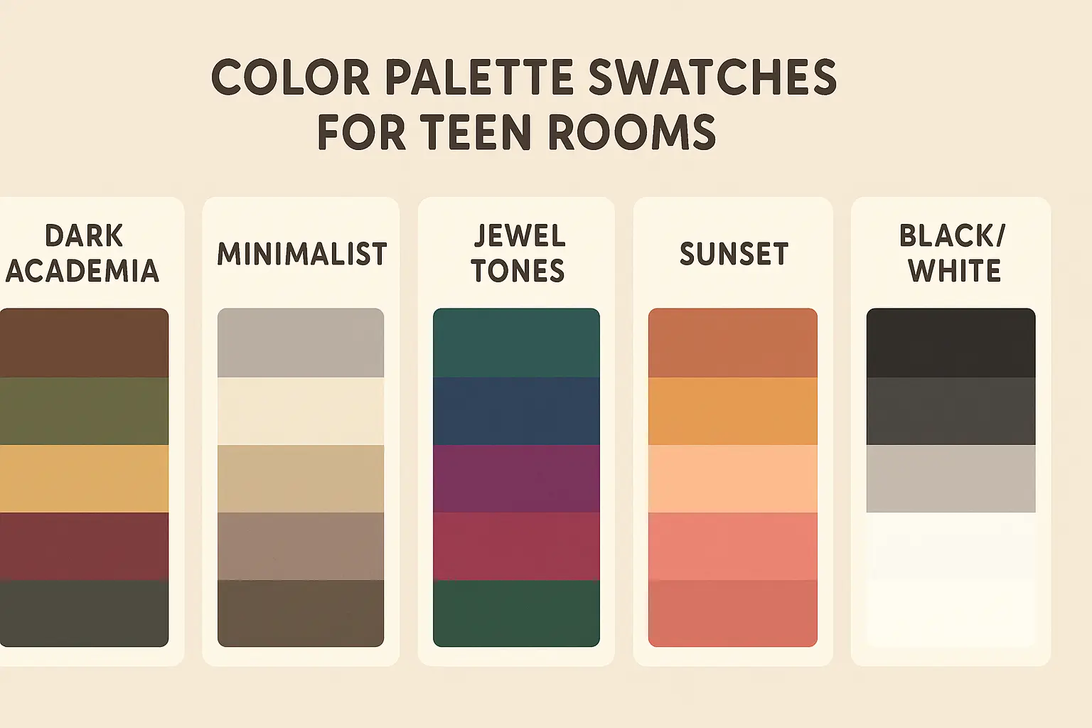 Colorful teen bedroom with bold jewel tone accents
