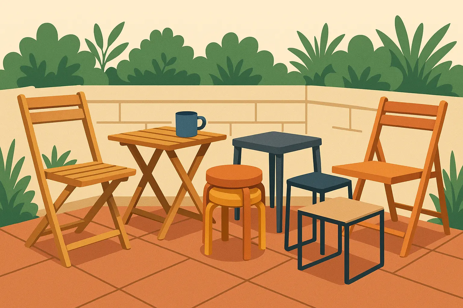 Space-saving patio furniture solutions