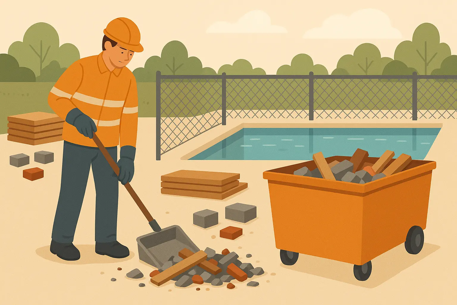  JiffyJunk pool fence project support