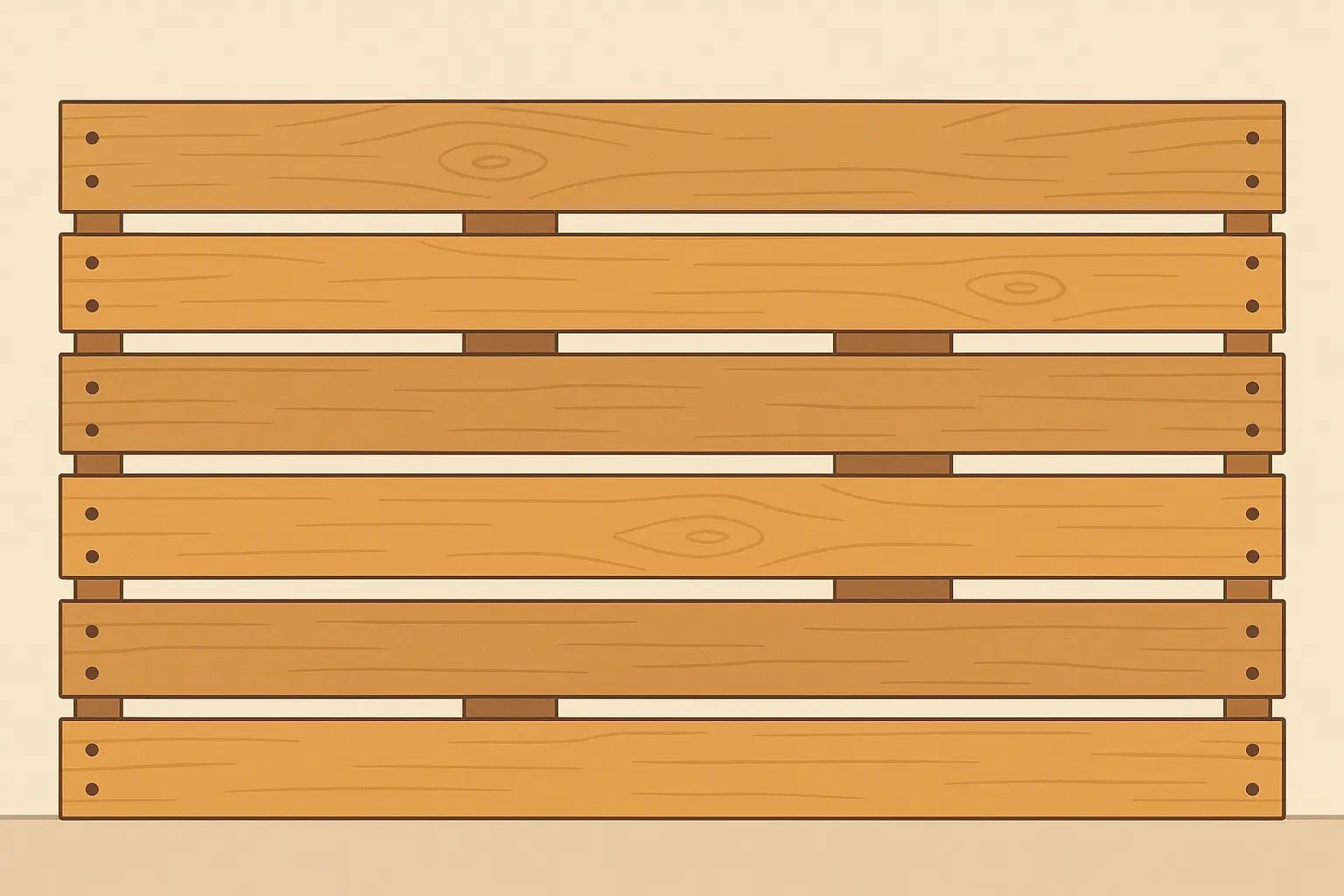 Mixed-width horizontal board fence