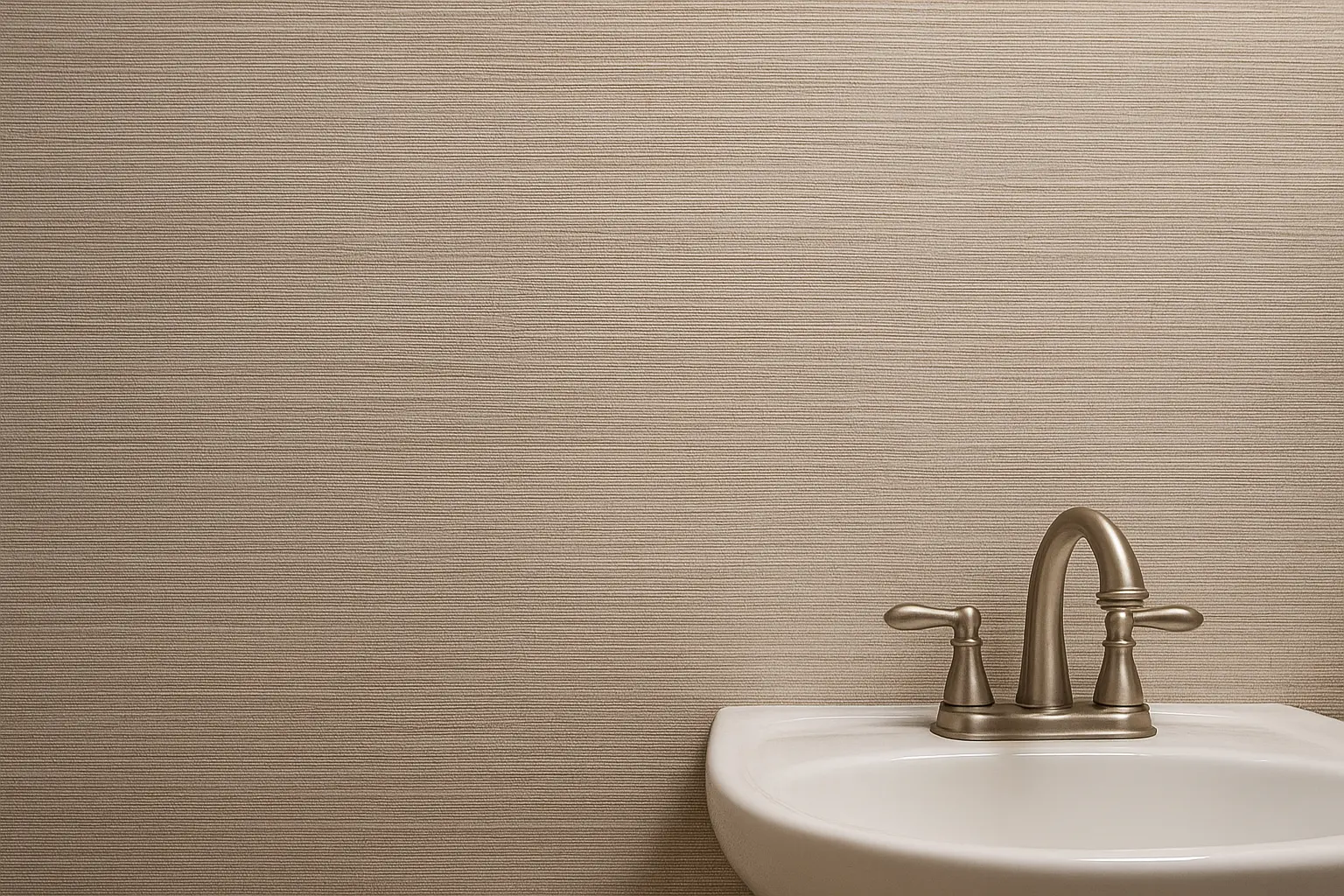 Textural bathroom wallpaper effects