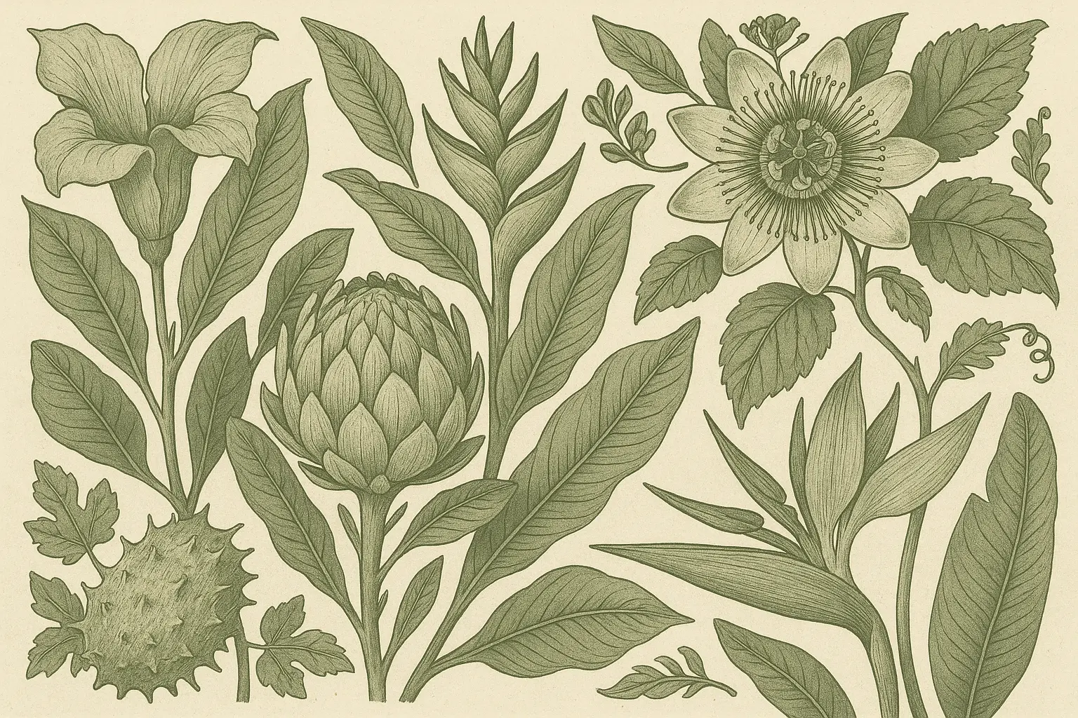Botanical garden wall mural in dining room