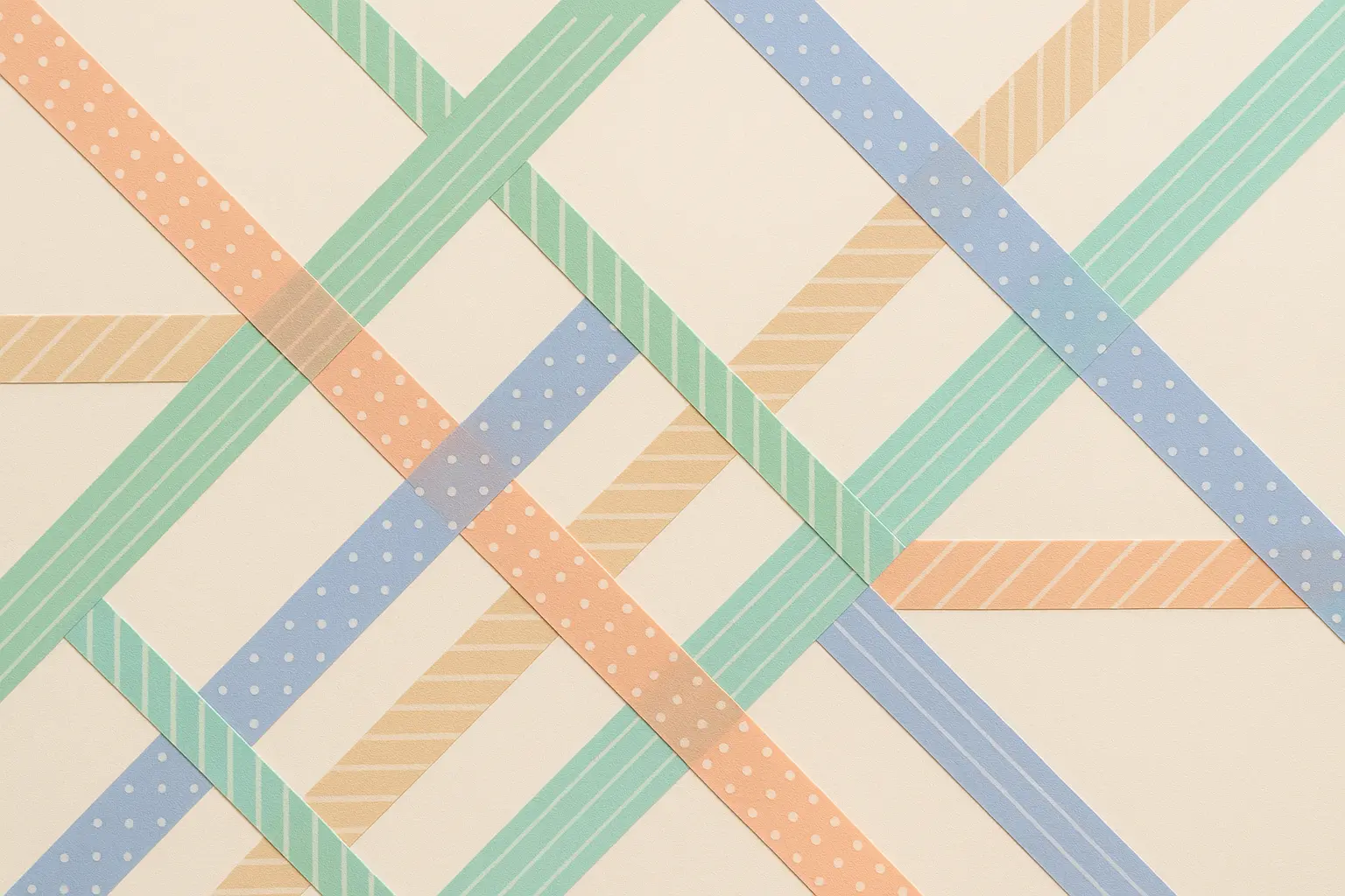 Washi tape geometric wall design