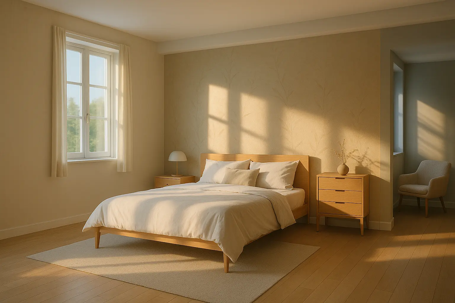 Room size and lighting considerations for wallpaper