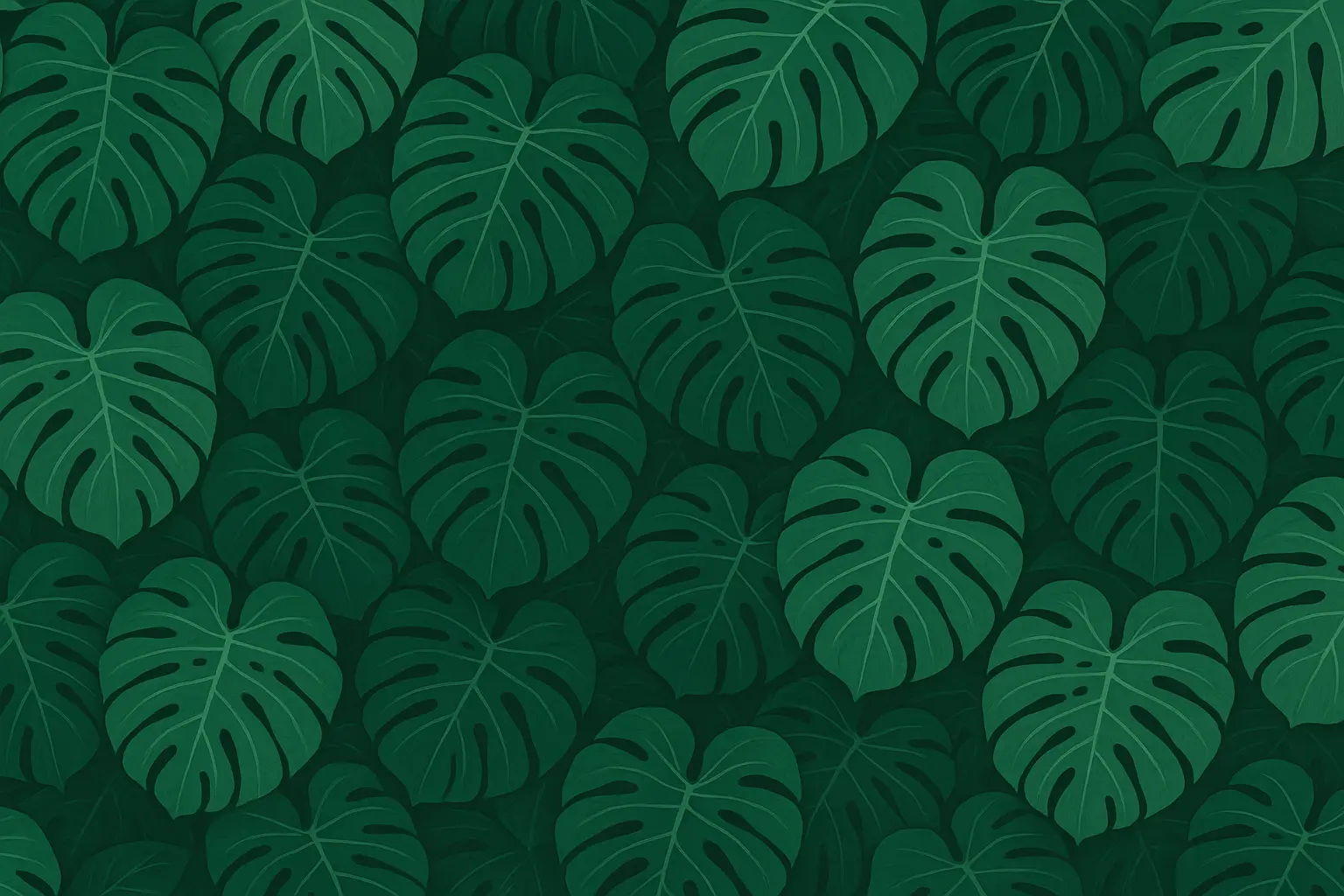 Botanical maximalism wallpaper with tropical leaves