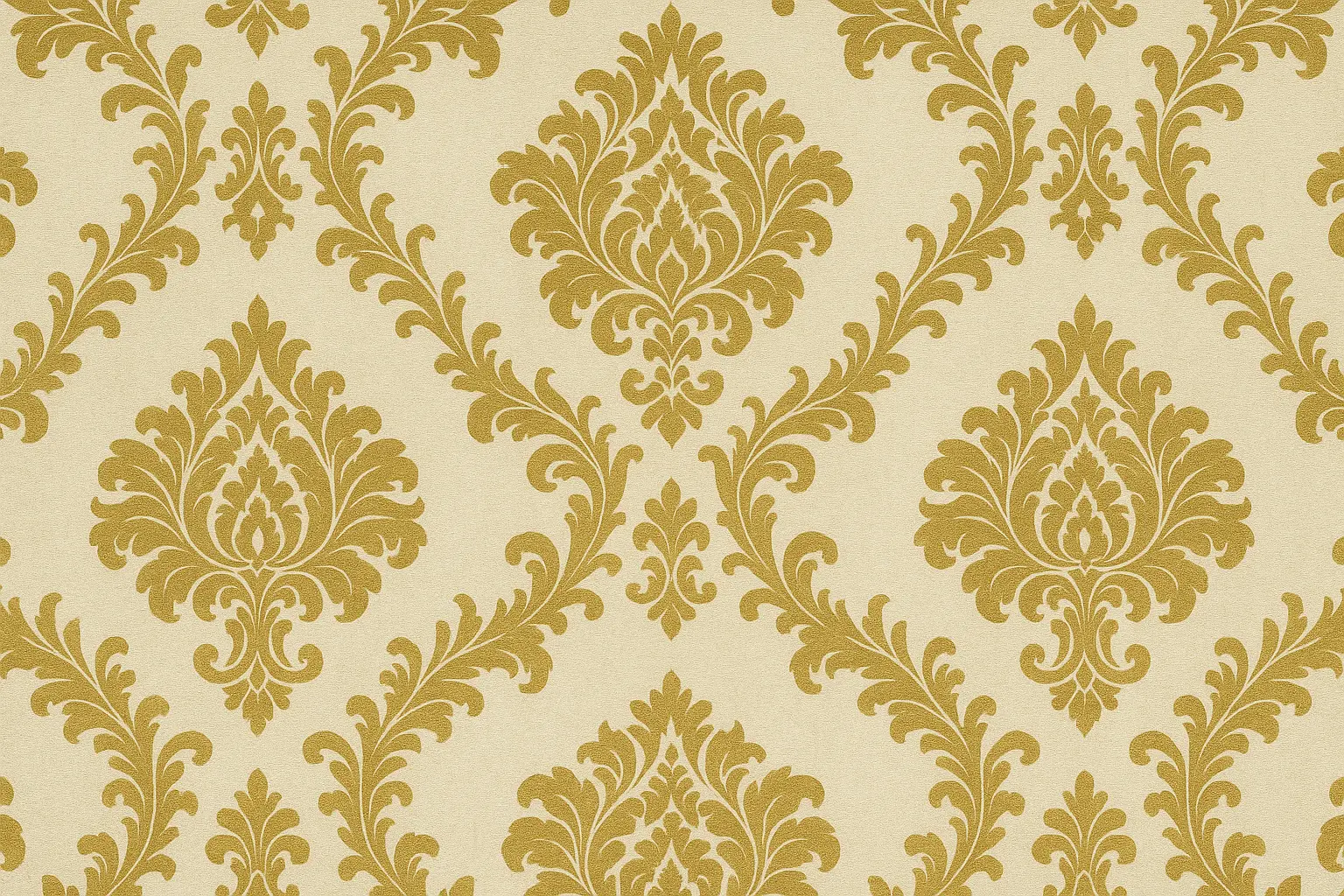 Classic damask wallpaper in traditional powder room