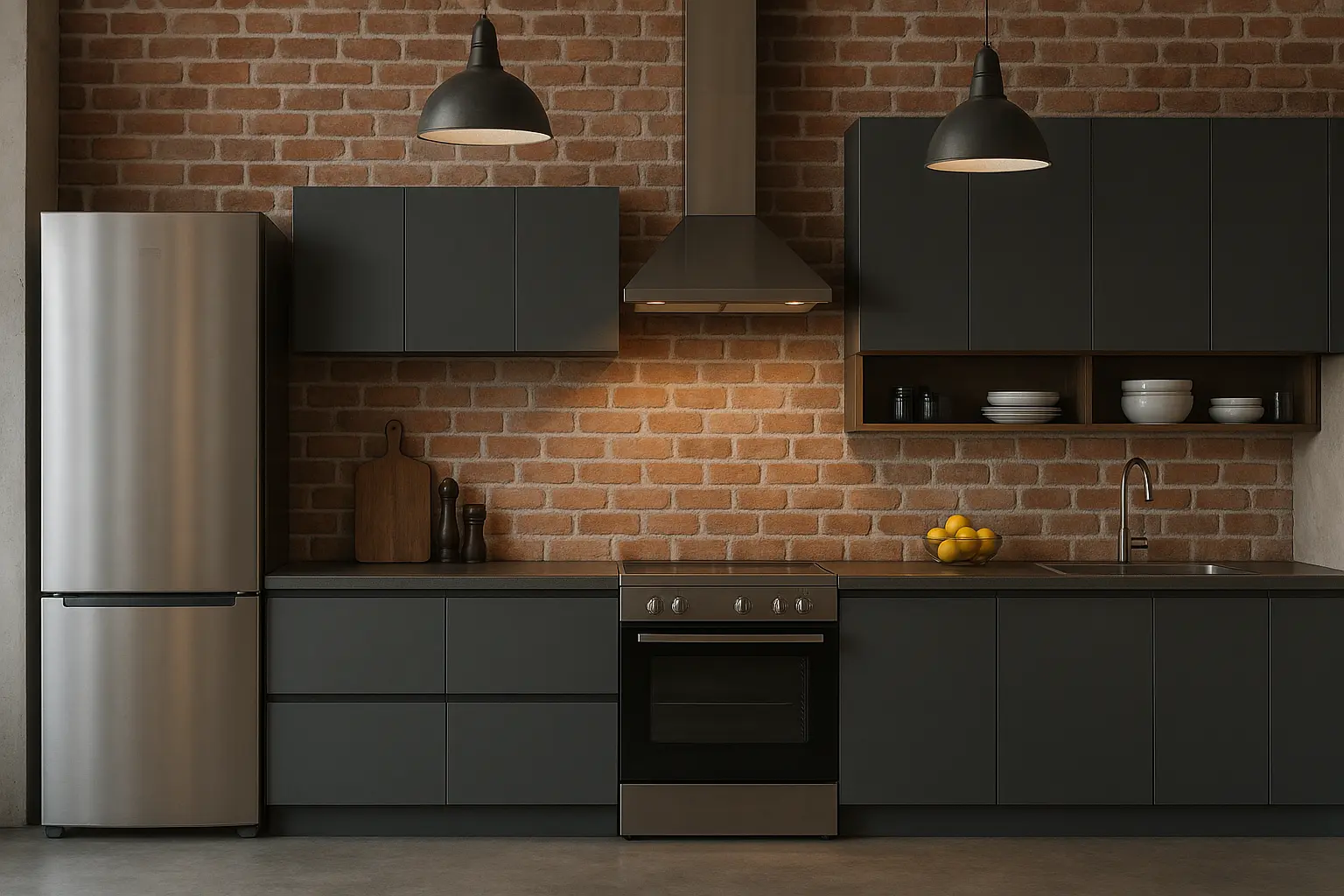 Brick effect kitchen wallpaper texture