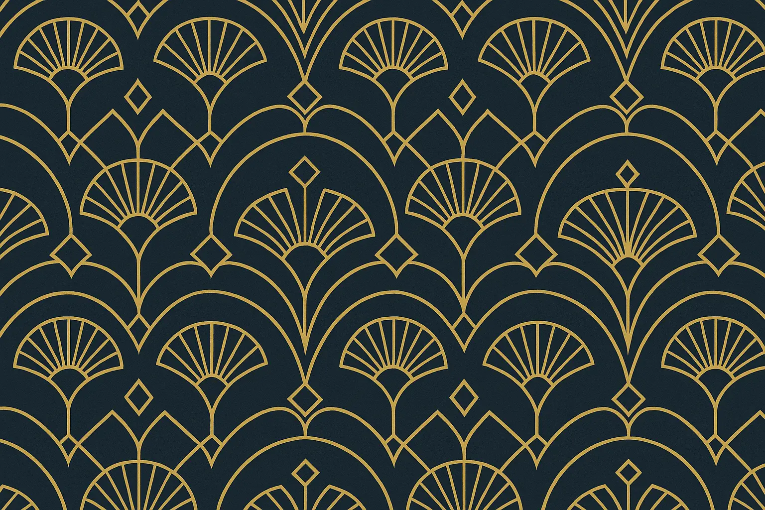 Art Deco inspired wallpaper with geometric patterns