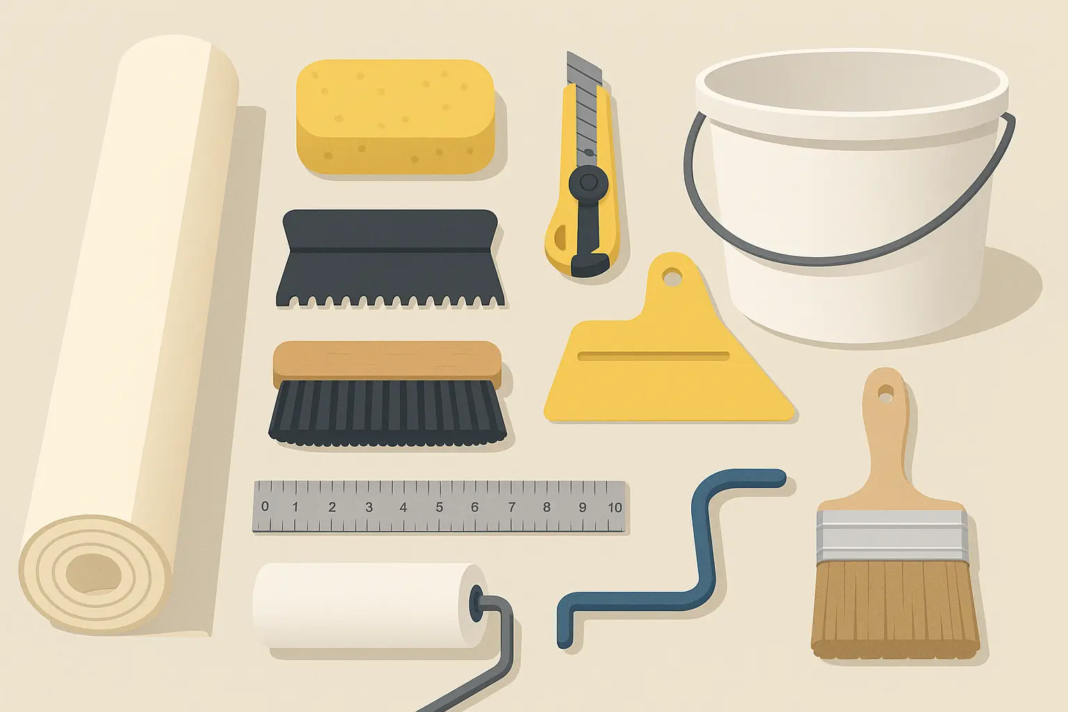 Professional wallpaper installation process