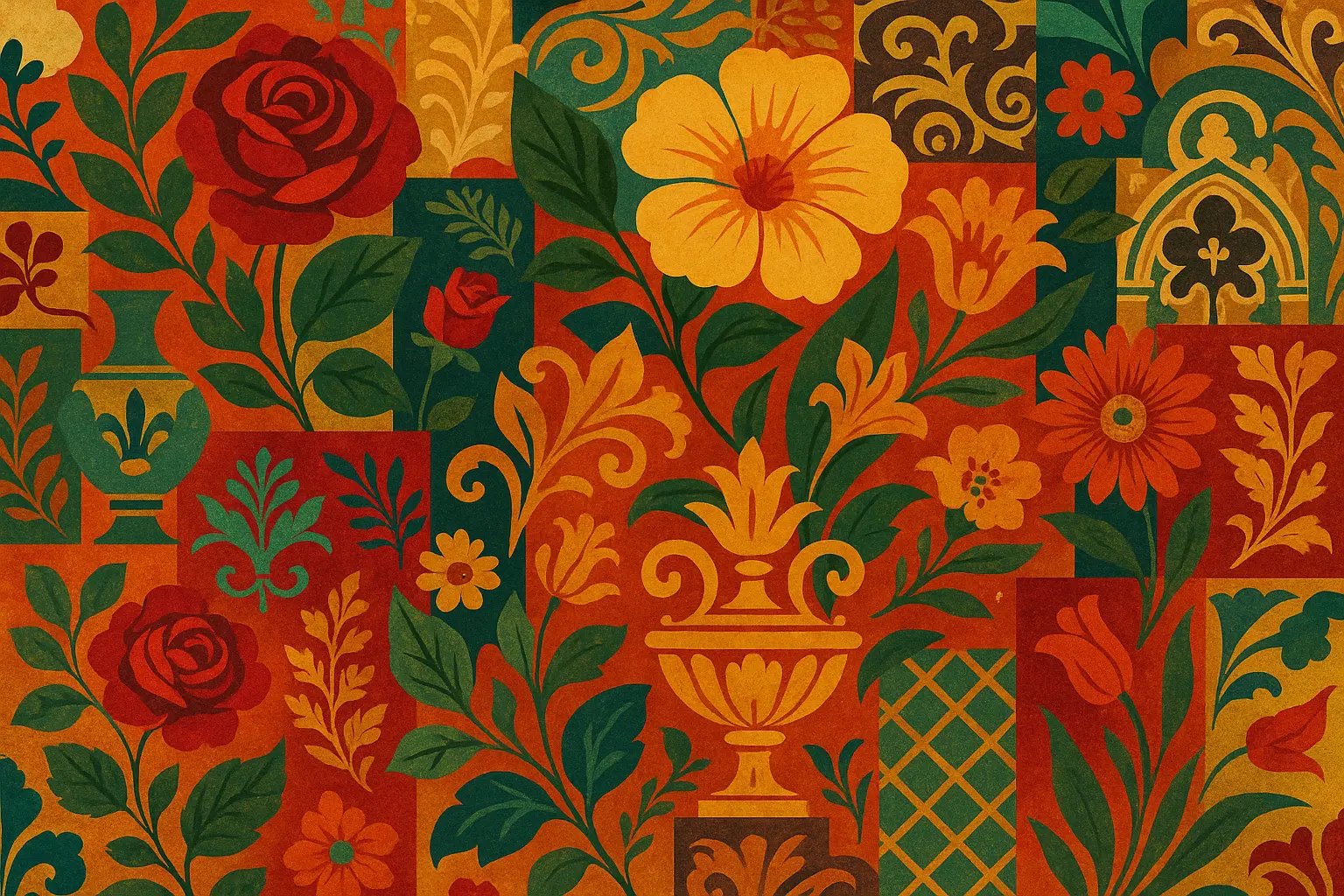 Bold artistic wallpaper statement