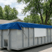 Jiffy Junk professional delivering a residential roll-off dumpster, illustrating affordable container rental prices and quality service near you.