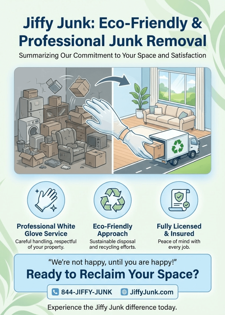 infographic of Eco-Friendly Junk Removal | Jiffy Junk