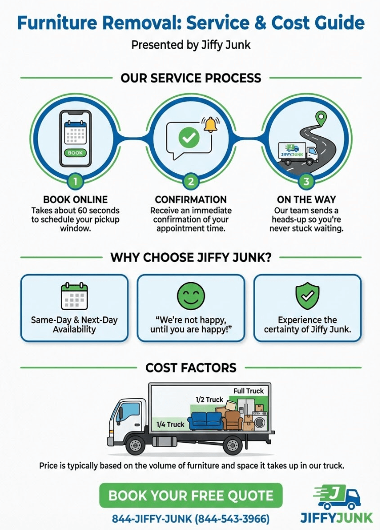 Infographic of Furniture Removal Service & Cost Near Me