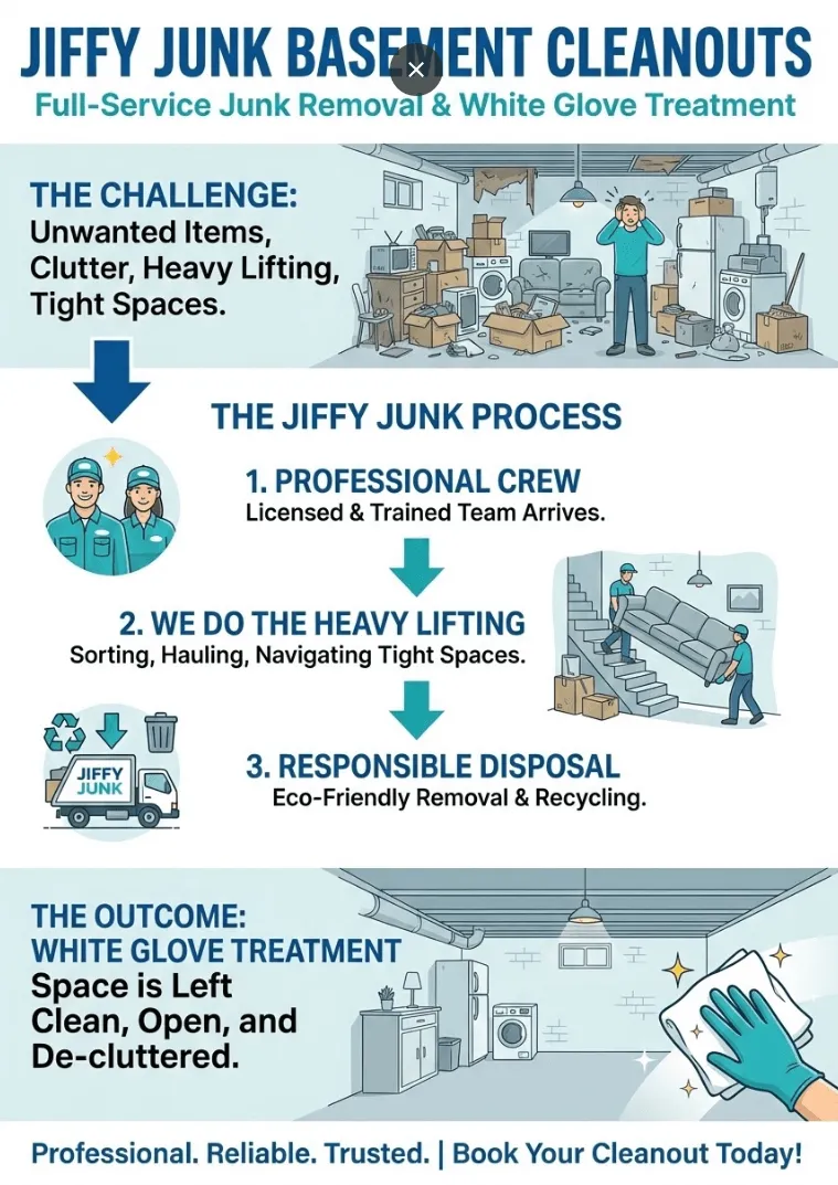 Infographic of Basement Cleanout Service Near Me | Cost