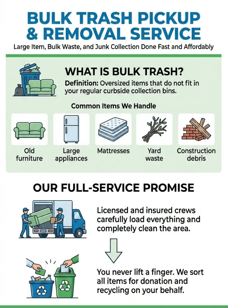 Infographic of Bulk Trash Pickup & Removal Service Near Me