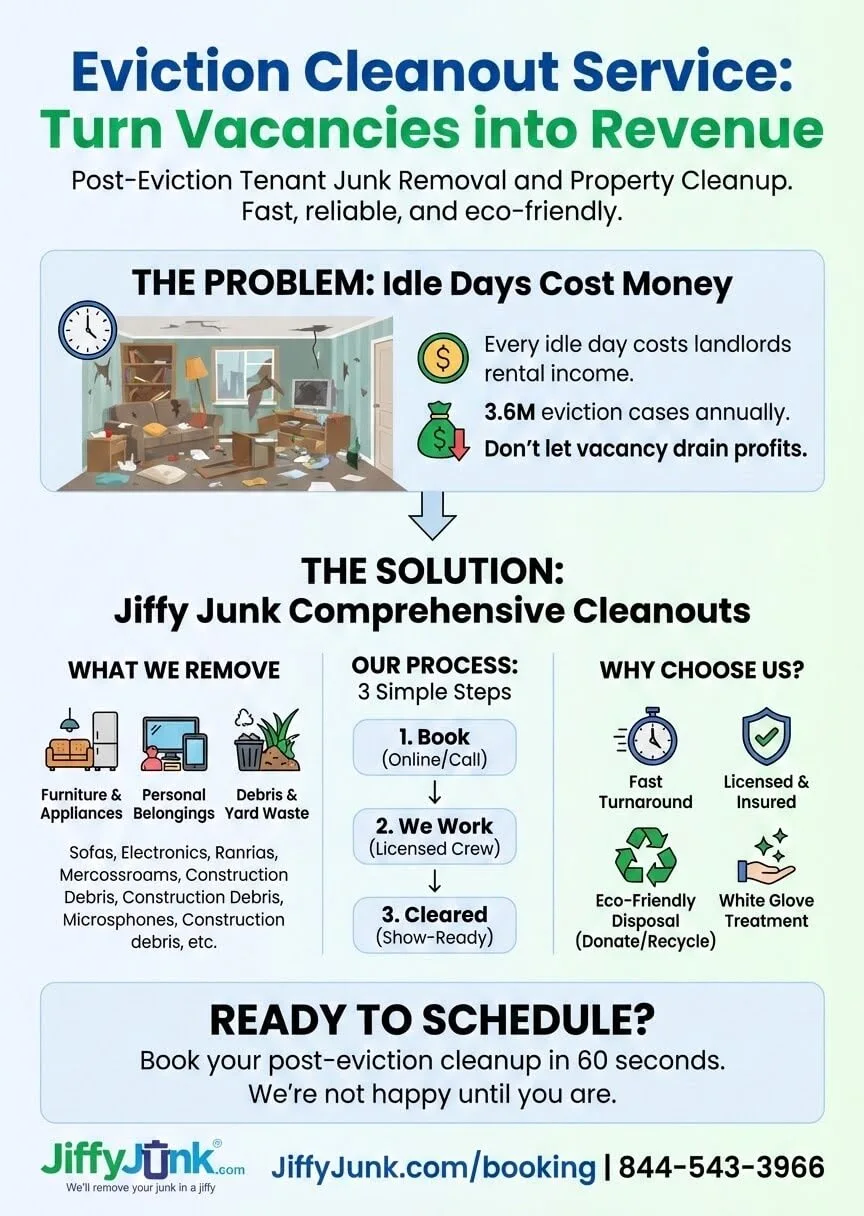 Infographic of Eviction Cleanout Service Near Me | Jiffy Junk