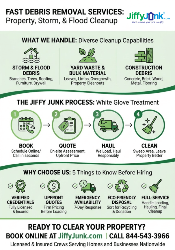 Infographics of Debris Removal Service Near Me | Fast Cleanup