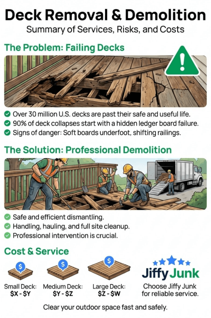 Infographic of Deck Removal & Demolition Service Near Me | Cost