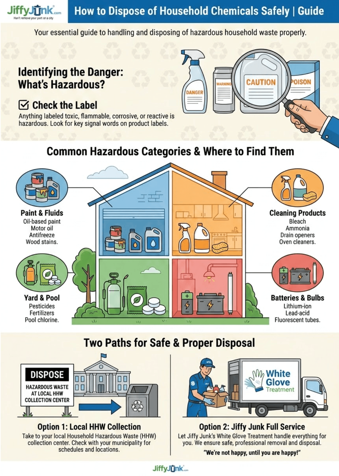Infographic of How to Dispose of Household Chemicals Safely | Guide